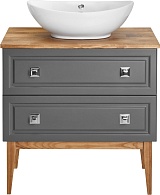 ASB-Woodline Тумба с раковиной Каталина 80 grey